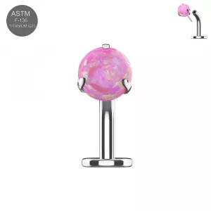 Implant Grade Titanium opal Ball Threadless floating belly button ring
