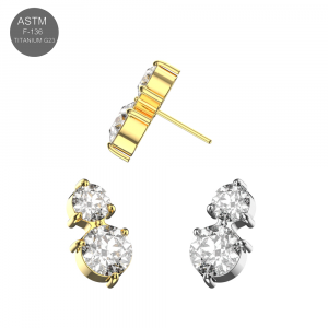 Implant Grade Titanium Peanut CZ Threadless Pin Top