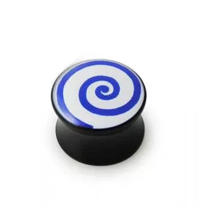 Double Flared Swril Logo Ear Plug