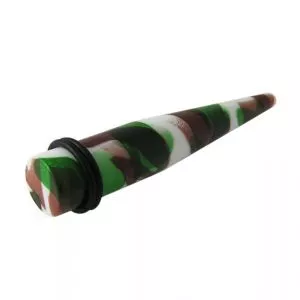 UV Multi Color Marble Straight Ear Tunnel Plug