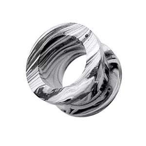 Black Painted Screw Fit Flesh Tunnel