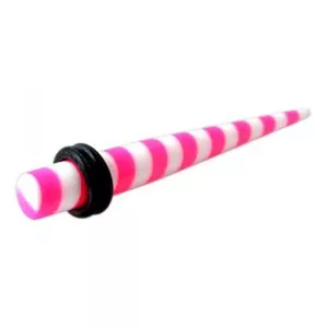 Pink Stripe Straight Ear Expander