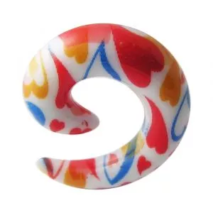 Spiral Hand Painted Cool Ear Expander