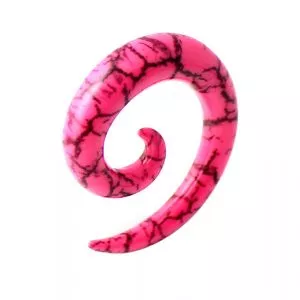 Pink Marble Ear Taper Expander