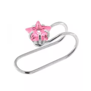 Star Jeweled Pressing Type Non Piercing Cartilage Clip on Ear ring