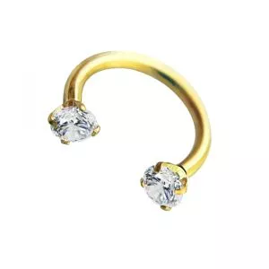 Circular CZ Stone Helix Tragus Piercing Ear Stud