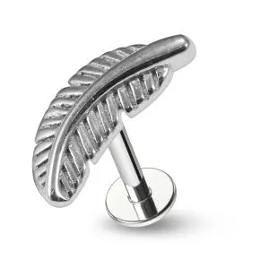 Vintage Leaf Surgical Steel Helix Tragus Piercing Ear Stud