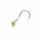 Bio-Plast Nose Screw Ring With Star Shaped 14K Gold Head