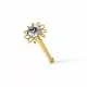 9K Jeweled Coiled Ball End Nose Stud