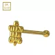9K Gold Turtle Ball End Nose Pin