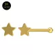 9K Gold Star Ball End Nose Pin