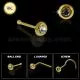 9K Solid Gold Bezel Set Jeweled Nose Studs
