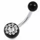 Multi Jeweled Black UV Belly Banana