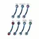316L Surgical Steel Eyebrow Banana  Ball With stone