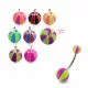 316L Surgical Steel Banana Belly Bar With Mix Color Basketball Printed UV Balls