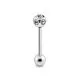Multi Stones Ball Tongue Barbell