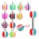 316L Surgical Steel Tongue Barbell With  Marble Acrylic UV Balls