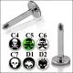 SS Labret with 4mm Skull Logo Ball