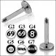 SS Labret with 4mm Number Logo Ball