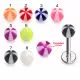 316L Surgical Steel Labret With Printed UV Beach Balls
