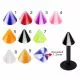 Bio Flex Labret With Milky White with Different color UV Cones