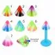 Bio Flex Labret With Melted Candy Design UV Cones