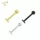 16G Internally Threaded Surgical Steel Ball Top Labret Stud