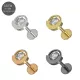 G23 Grade Titanium CZ Jeweled Eye Ball Design Tragus Top Push Fit With Flat Back Labret