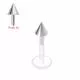 316L Surgical Steel Top Cone with Bio Flex Flat Back Labret