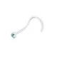 Bio Flex CZ jeweled 18G Nose Screw stud