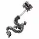 Red Eye Dragon banana navel Ring bell