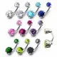 Jeweled Spinal Belly Button Bar