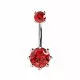 Round Jeweled Spinal navel rings