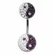 Twin Ying Yang Spinal Unique Belly Button Rings