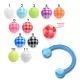 UV Bio Flex Circular Barbell With Multi Color Checked UV Ball