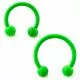 Neon Green 316L Surgical Steel Circular Barbell with Ball
