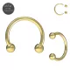 G23 Grade Titanium Gold Anodized Circular Barbells with Ball