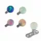 G23 Grade Titanium 5 CZ Flower Dermal Anchor Tops