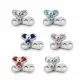 G23 Grade Titanium 5 CZ Flower Dermal Anchor Tops