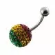 Crystal stone Jeweled Navel Belly Button Ring FDBLY313