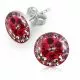 Crystal Flower Earring With Epoxy Cover