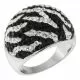 Crystal Zebra Setting Finger Ring