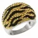 Crystal Tiger Lines Fashion Finger Ring Body Jewelry