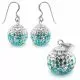 Crystal stone Studded DreamCatcher Silver Jewelry Earring pendant Set 