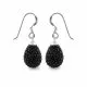 Crystals 925 Sterling Silver Tear Drop  Earring
