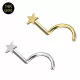 Plain Star Nostril Screw 14K Gold