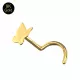 9K Yellow Gold Butterfly design Nostril Screw