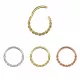 Stylish 16G 925 Silver Twisted Hinged Clicker Helix Septum Ring