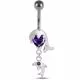Dangling Jeweled Dolphin Belly Ring