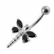 Moving Jeweled Dragonfly Navel Ring